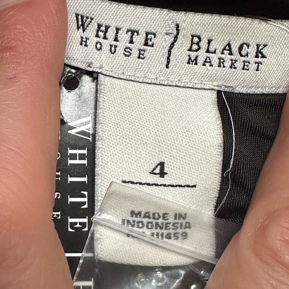 WHBM Strapless Black Dress with Embellished Beads On Waist Sz 4. Thick Material. - Picture 11 of 14